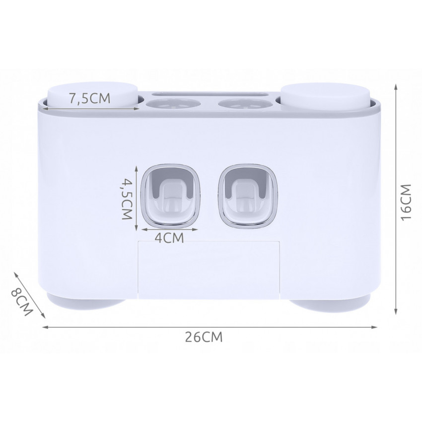 Toothpaste Dispenser Toothbrush Holder x 5
